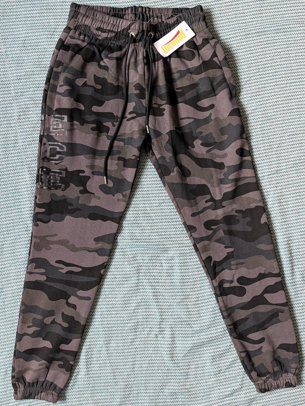 Women's Camo Fleecey Sweat Pants - Charcoal Green Camouflage - XS
